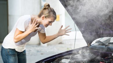 10 Car Engine Problems: Warning Signs You Shouldn’t Ignore 8 Frustrated Lady facing Car Engine Problems
